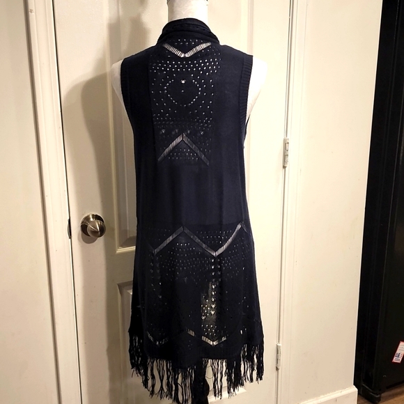 NWT EST. 1946 Crochet and Fringe Cardigan - Picture 2 of 6